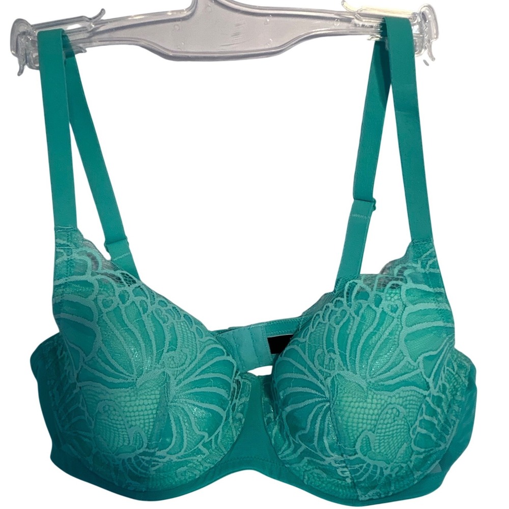 Felina 36C Turquoise Lace Balconette Bra Style‎ 135061 Padded Underwire